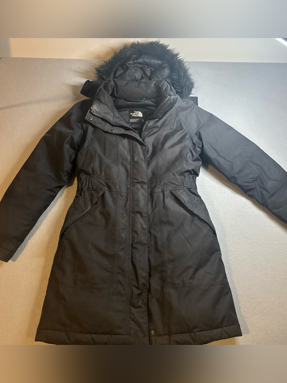 The North Face Women’s Black Insulated Parka with Faux-Fur Hood